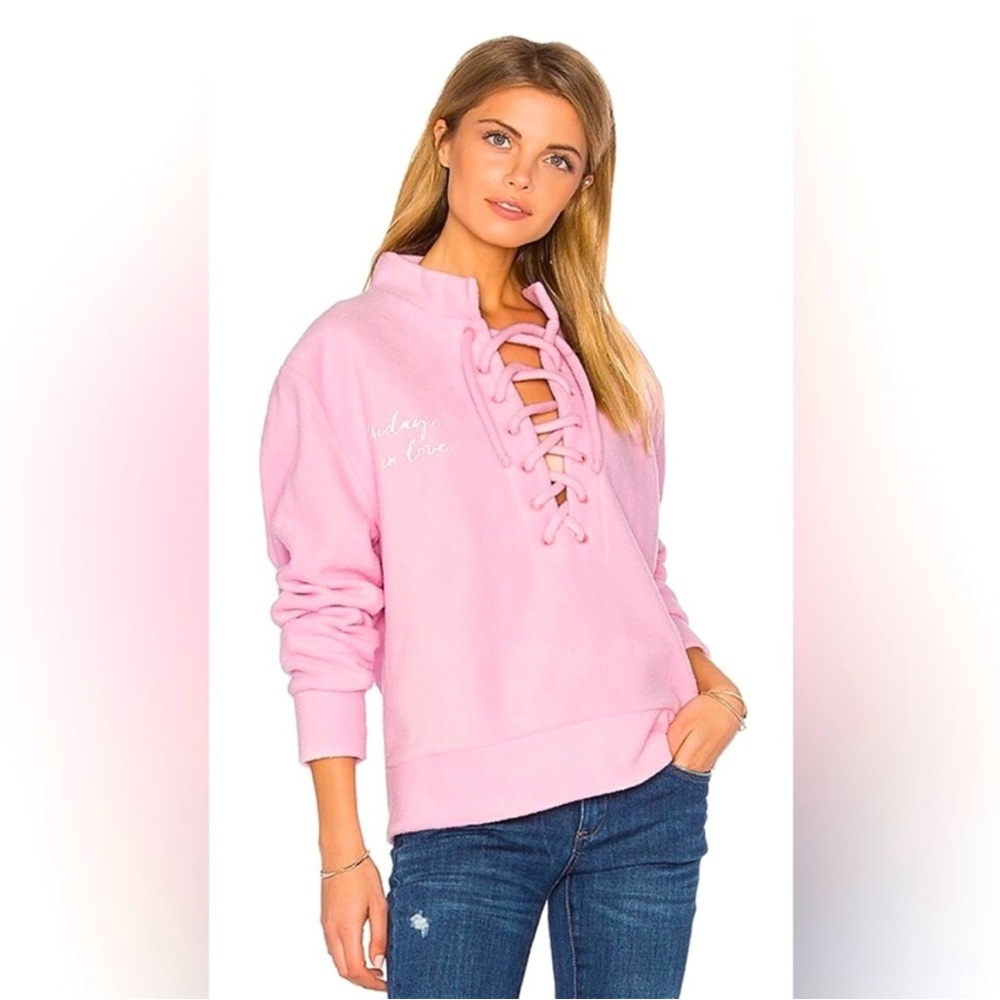 NWT REVOLVE Daydream Nation Friday I'm in Love Pullover in Pink Size XS or XL